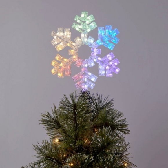 NWT! LED Acrylic Snowflake Christmas Topper - Picture 5 of 5